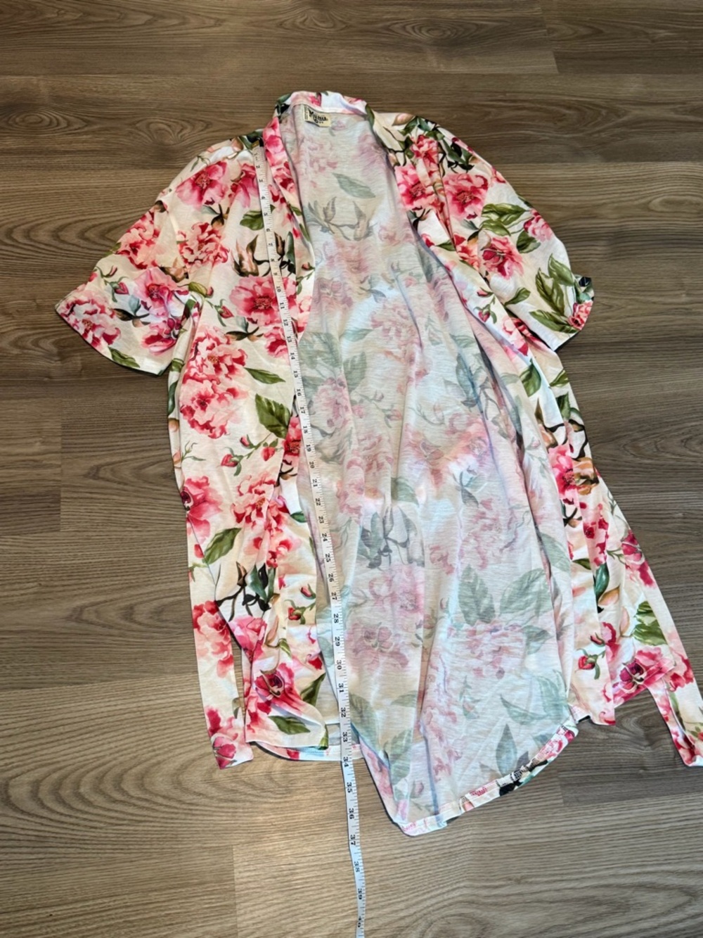 Show Me Your MuMu Brie Robe One Size Floral Kimono Tie Waist - Picture 5 of 9